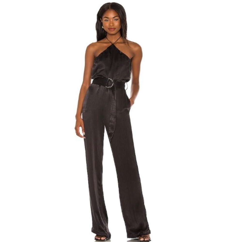 NWT Karina Grimaldi Danna Jumpsuit Black Revolve XS